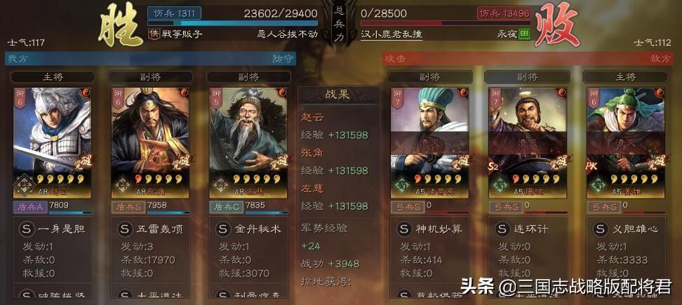 赵云张角可以组合吗？三国志战略版赵云张角白板T0队
